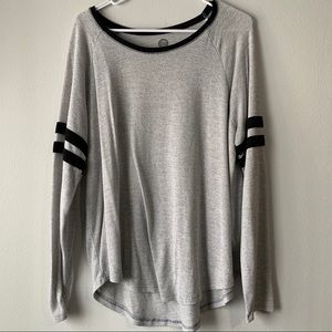 SO Brand Grey & Black Long Sleeve Top size XLarge